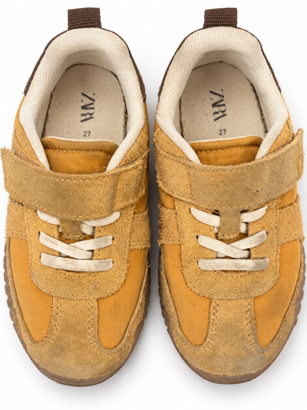 Zara Brown leather sneakers Zara Boy size 27